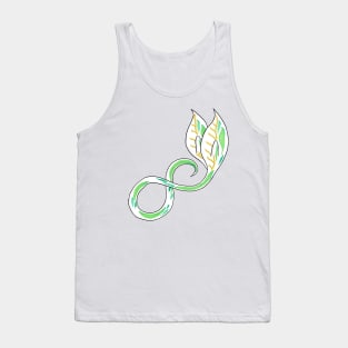 Green and Gold Infinity Seedling with Winged Leaves Tank Top